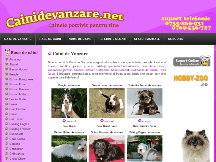 www.cainidevanzare.net