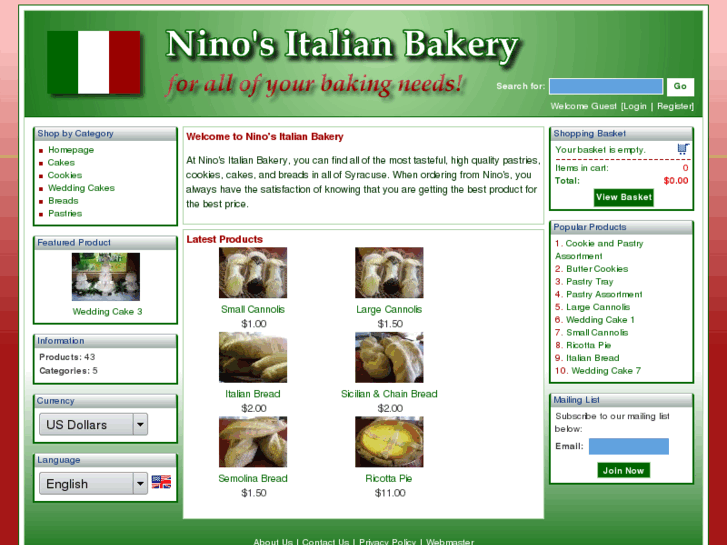 www.ninositalianbakeryofsyracuse.com