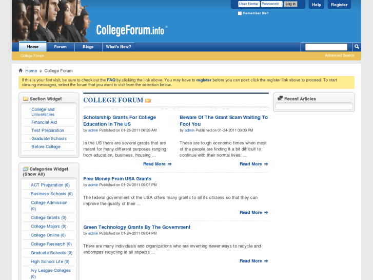 www.collegeforum.info