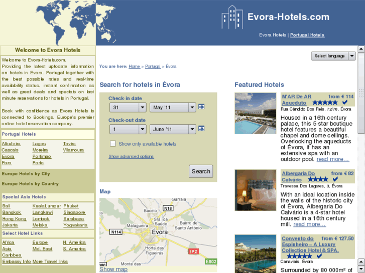 www.evora-hotels.com