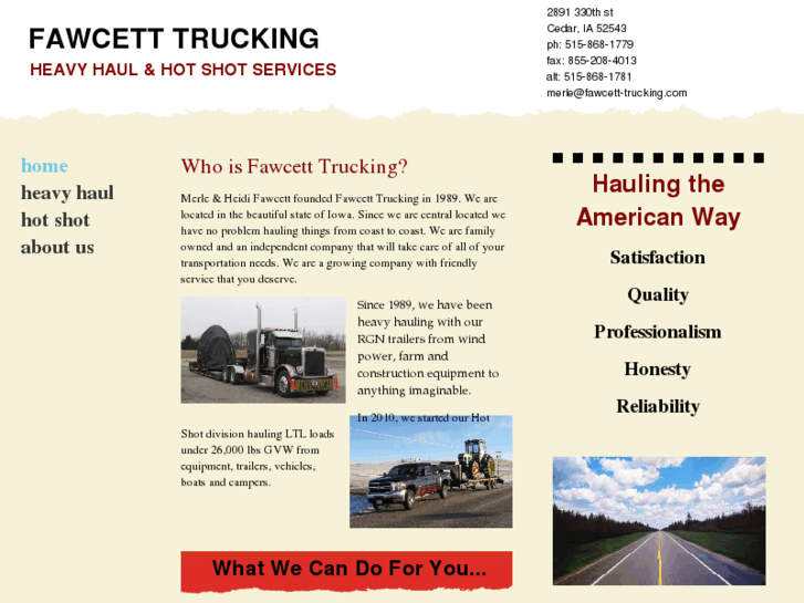 www.fawcett-trucking.com