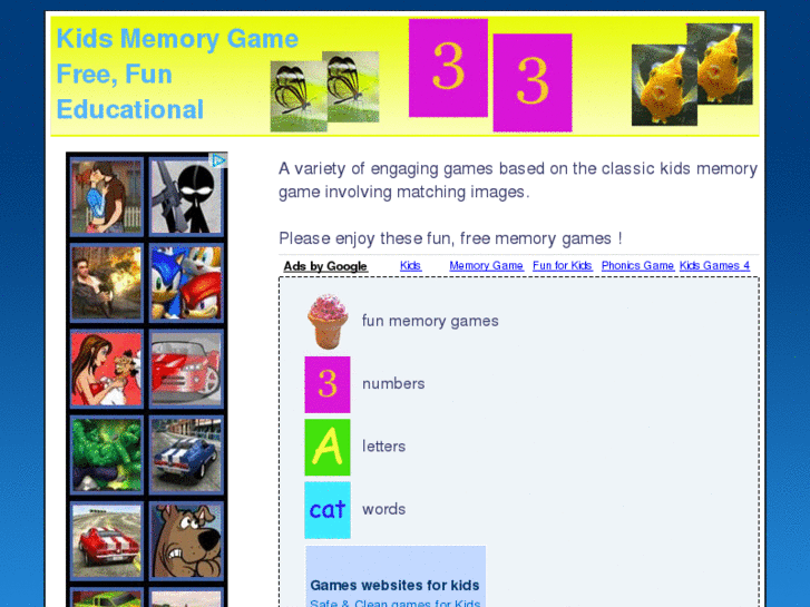 www.kidsmemorygame.com