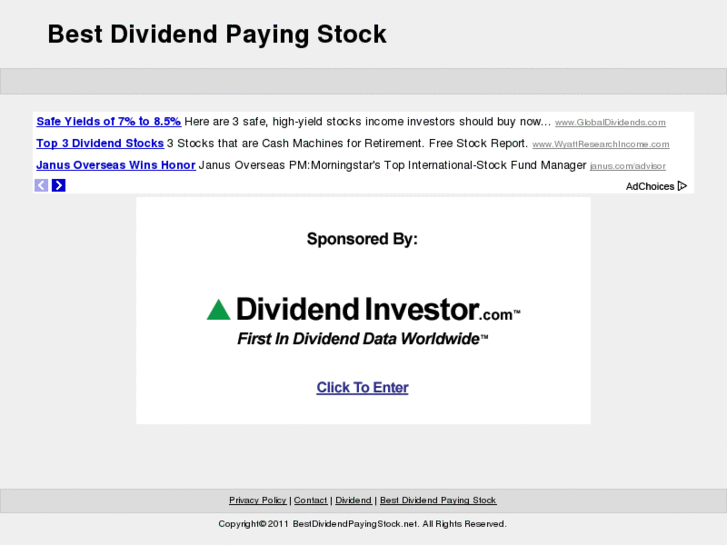 www.bestdividendpayingstock.net