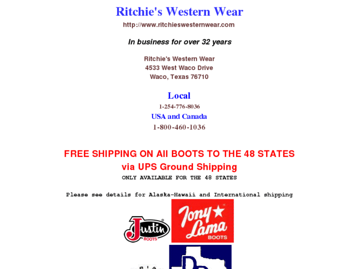 www.ritchieswesternwear.com