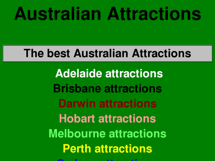 www.australianattractions.info