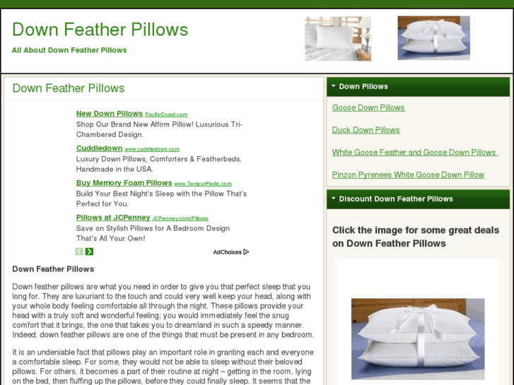 www.downfeatherpillows.net