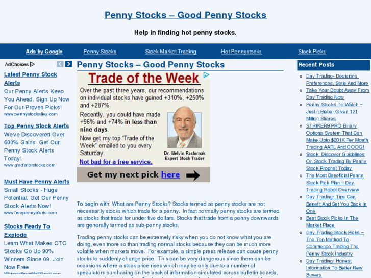 www.goodpennystocks.info