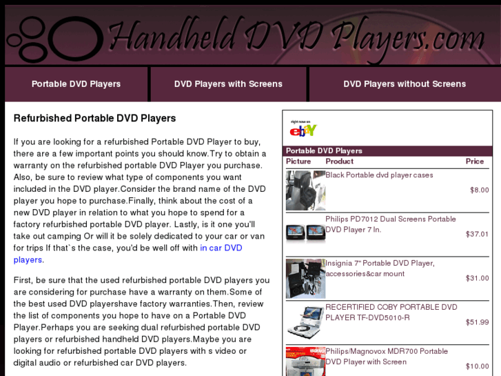 www.handhelddvdplayers.com