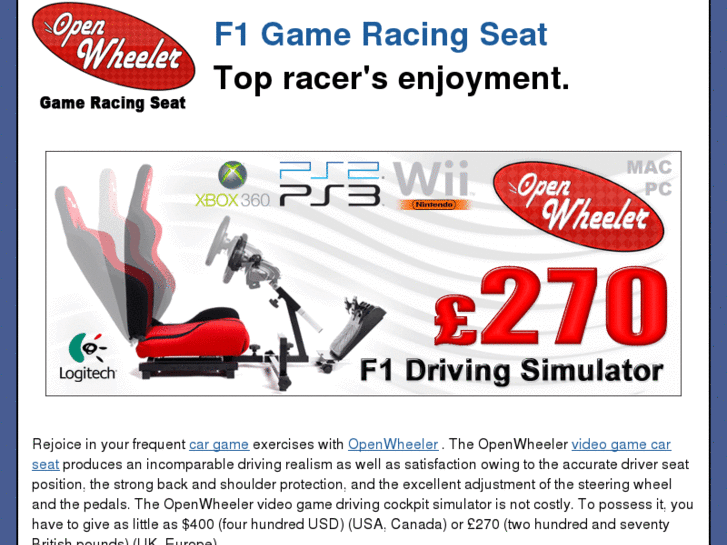 www.f1gameracingseat.com