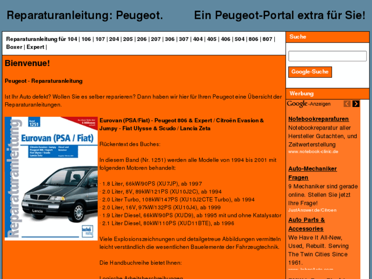 www.reparaturanleitung-peugeot.de