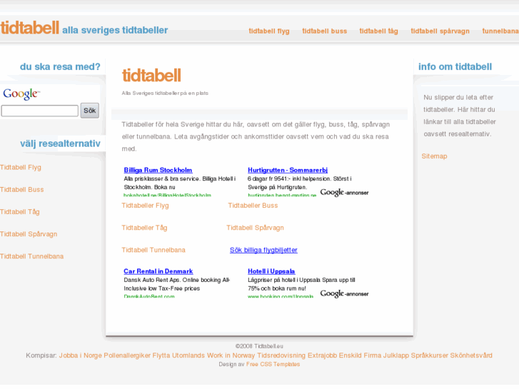 www.tidtabell.eu