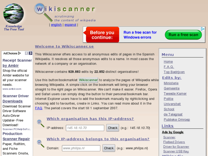 www.wikiscanner.es