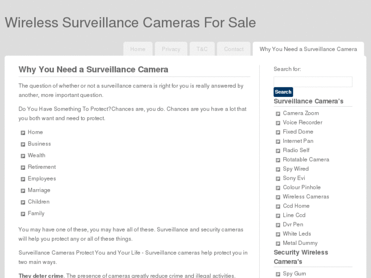 www.wirelesssurveillancecamerasforsale.com