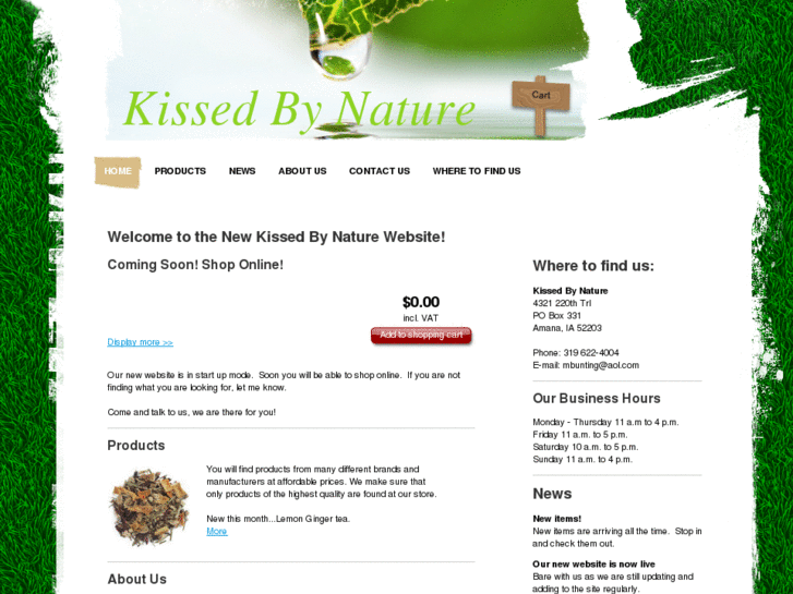 www.kissedbynaturestore.com