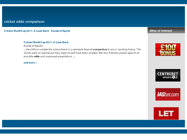 www.cricketoddscomparison.com