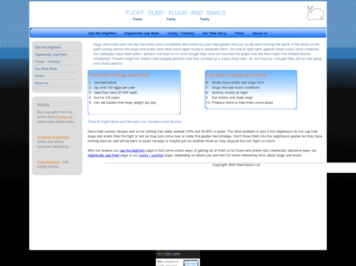 www.yuckyslugsandsnails.co.uk