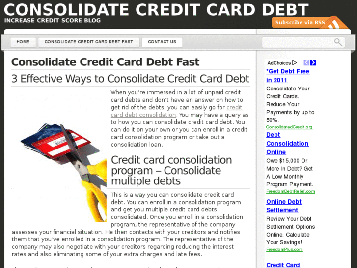 www.consolidatecreditcarddebtadvise.com