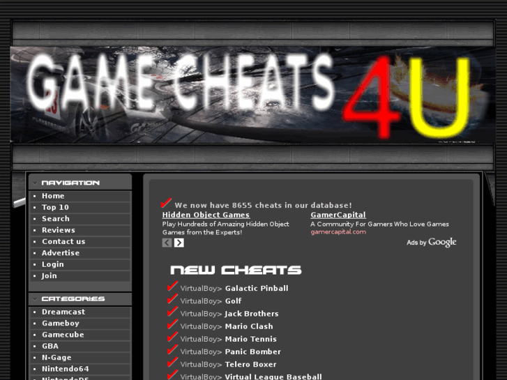 www.gamecheats4u.net