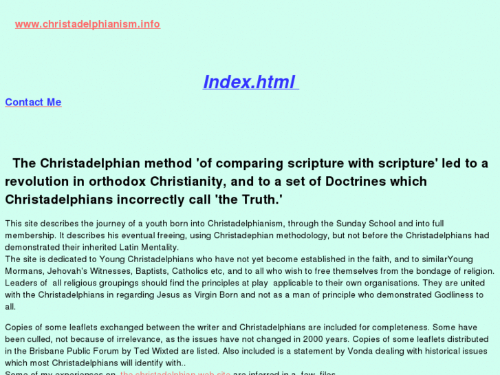 www.christadelphianism.info