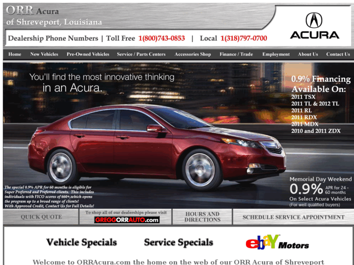 www.orrshreveportacura.com