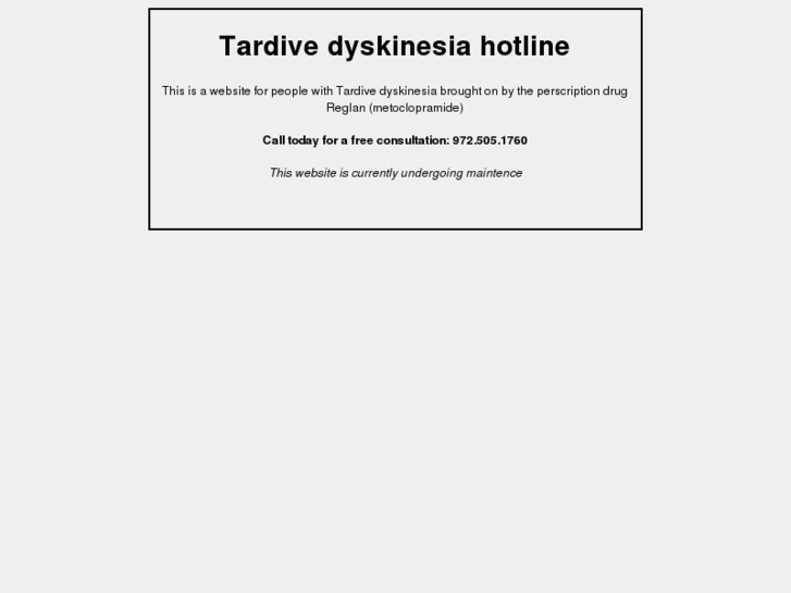 www.tardivedyskinesiahotline.com