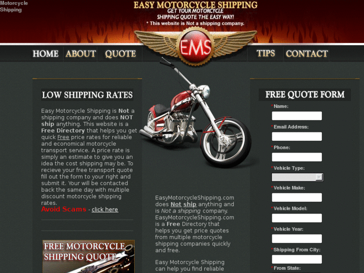 www.easymotorcycleshipping.com