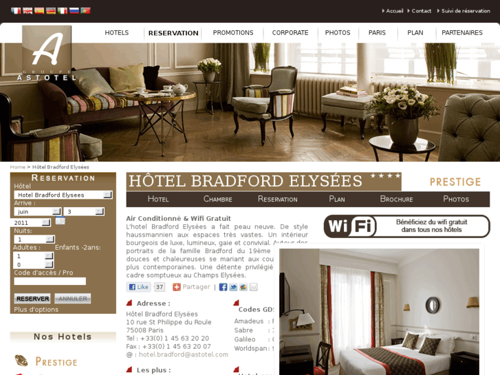 www.hotelbradfordelysees.com