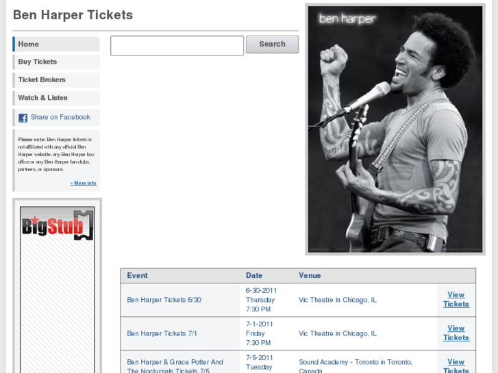 www.benharpertickets.org