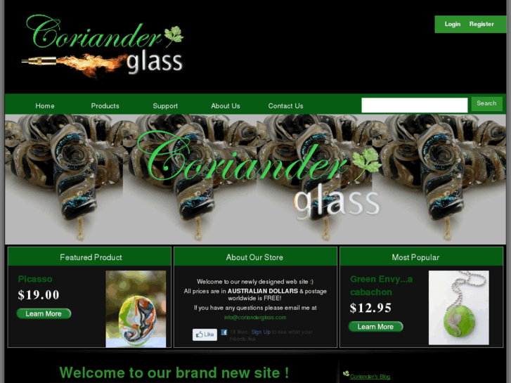 www.corianderglass.com