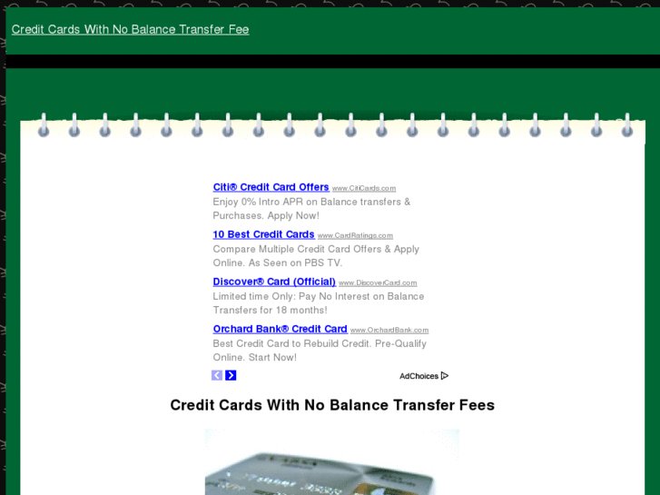 www.creditcardswithnobalancetransferfee.com