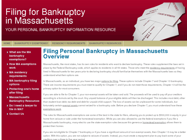 www.filingforbankruptcyinmassachusetts.com