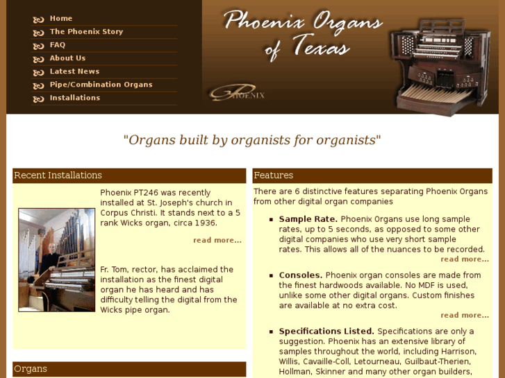 www.phoenixorgansoftexas.com