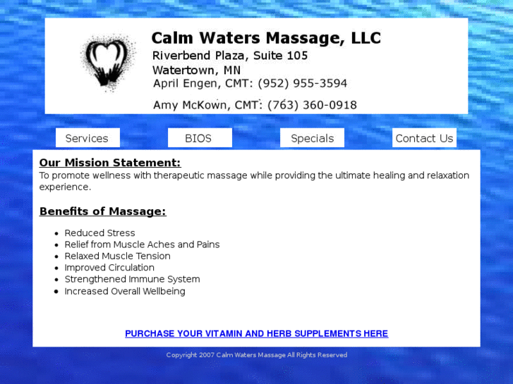 www.calmwatersmassage.com