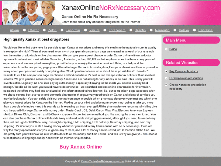 www.xanaxonlinenorxnecessary.com