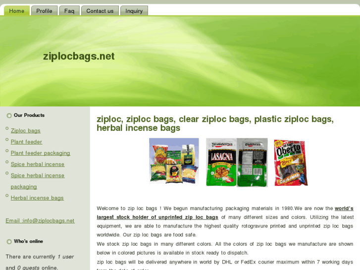 www.ziplocbags.net