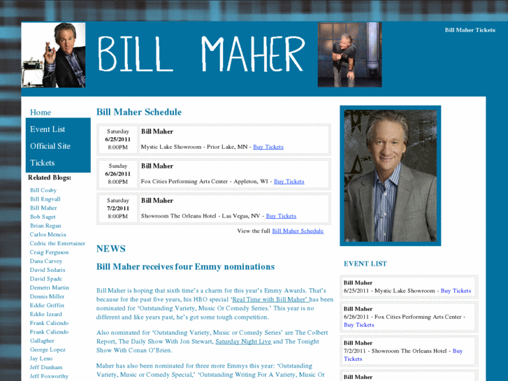 www.billmahertickets.org