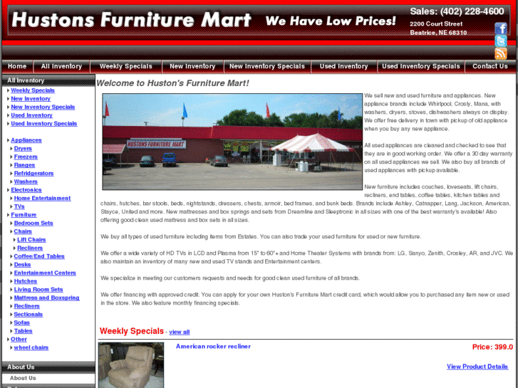 www.hustonsfurnituremart.com