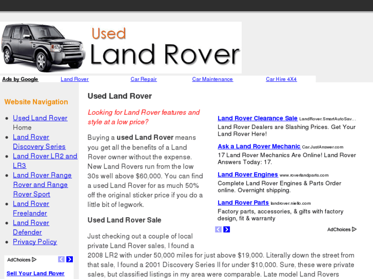 www.usedlandrover.org