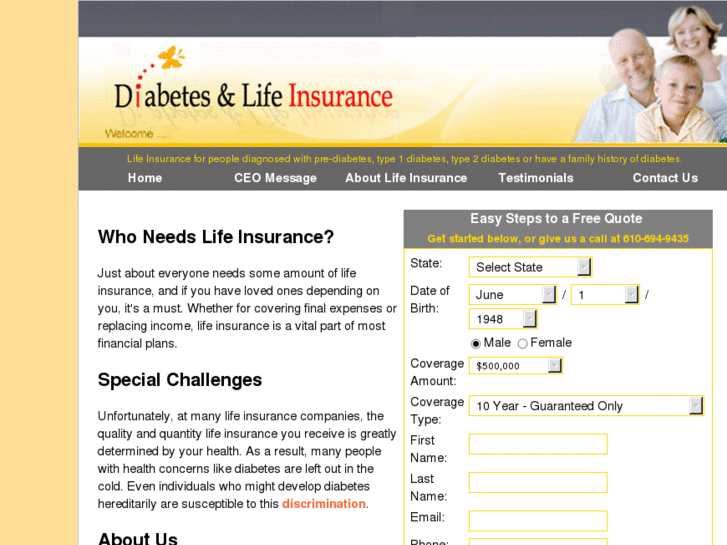 www.diabetesandlifeinsurance.com