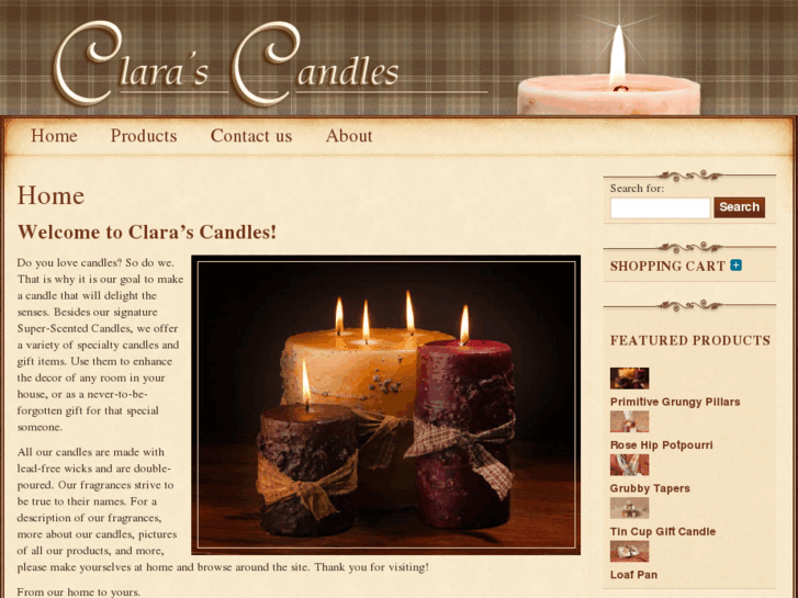 www.clarascandles.com