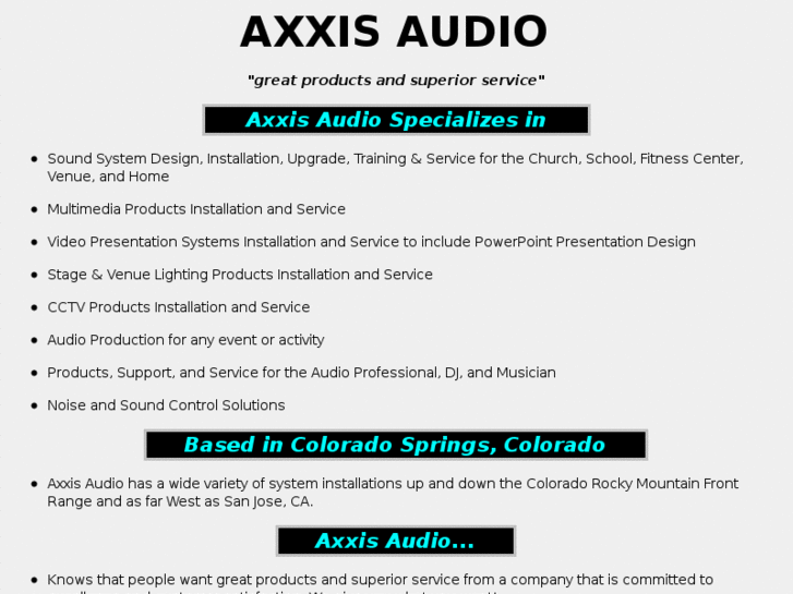 www.axxisaudio.com