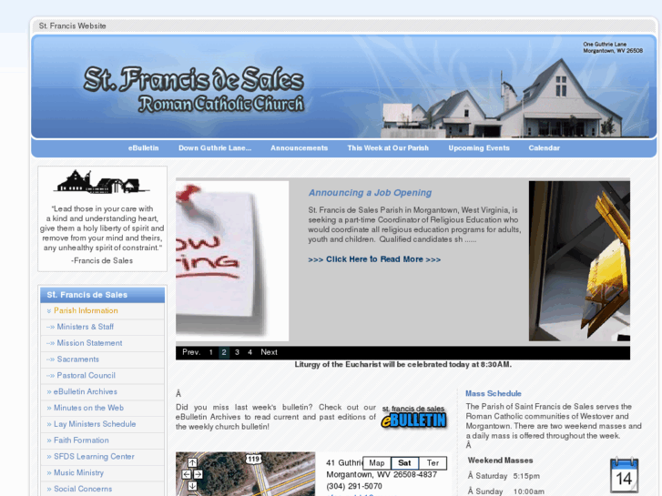 www.stfrancisdesalesparish.com