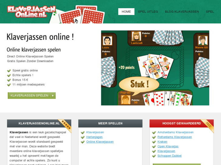 www.klaverjassenonline.nl