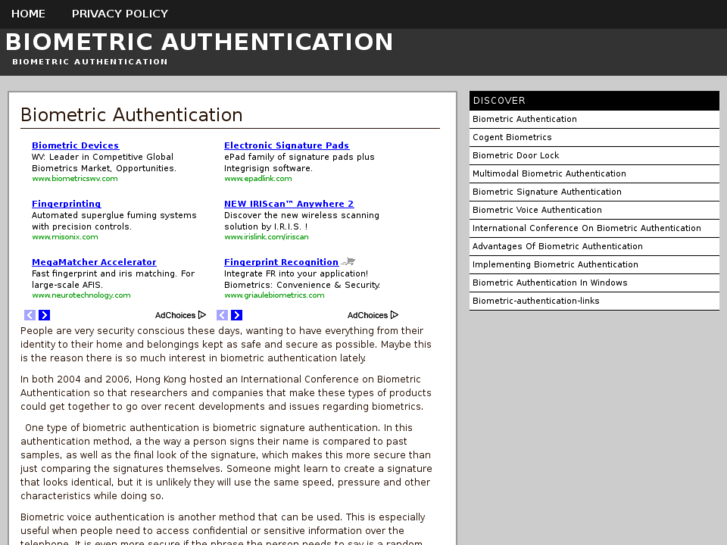 www.biometricauthenticationzone.com