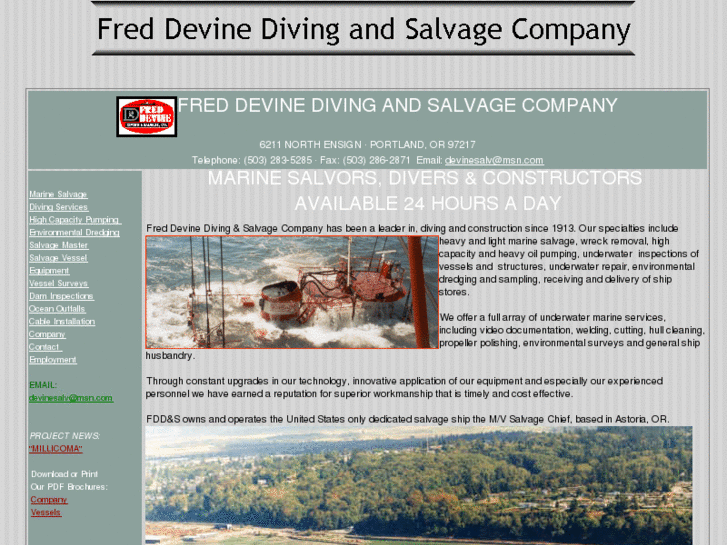 www.freddevinedivingandsalvage.com