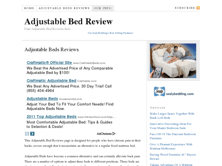 www.adjustablebedreviews.net