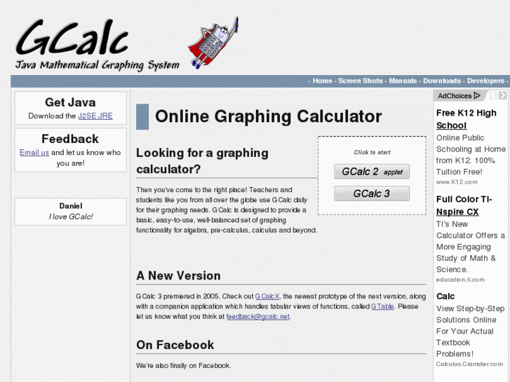 www.gcalc.org