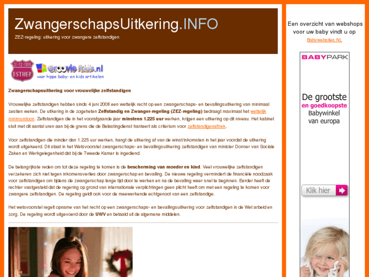 www.zwangerschapsuitkering.info