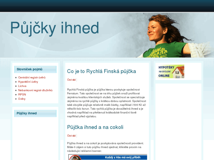 www.pujcky-ihned.eu