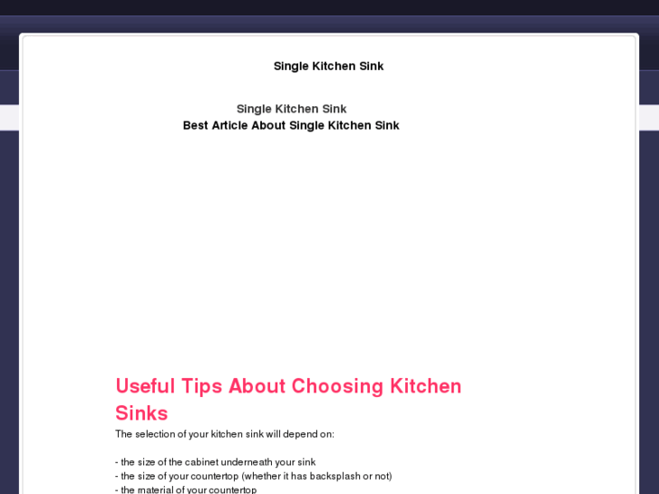 www.singlekitchensink.net